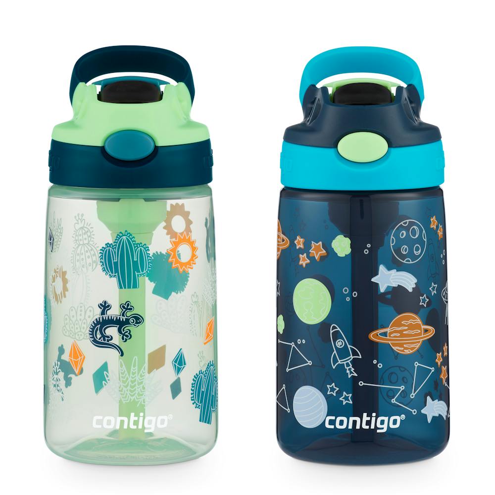 Contigo® Kids Water Bottle with Redesigned AUTOSPOUT® Straw, 14 oz, 2 pack ※