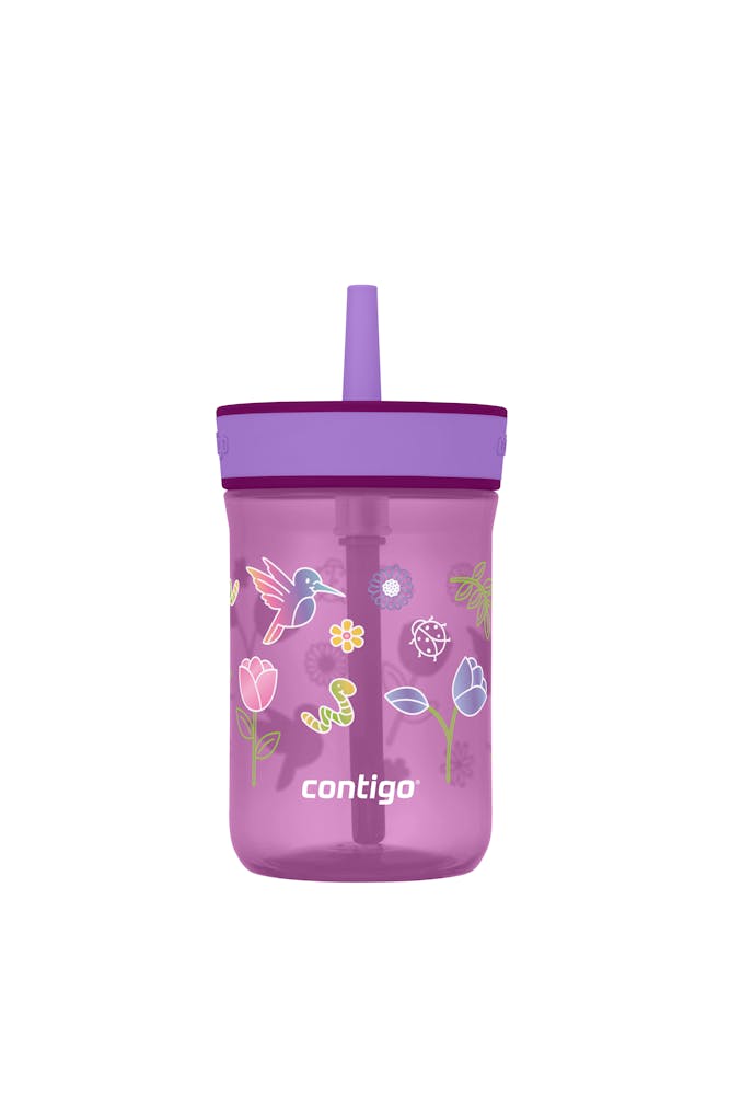 Contigo® Kids’ Leighton Straw Tumbler with Spill-Proof Leak-Proof Lid, 14oz ·B
