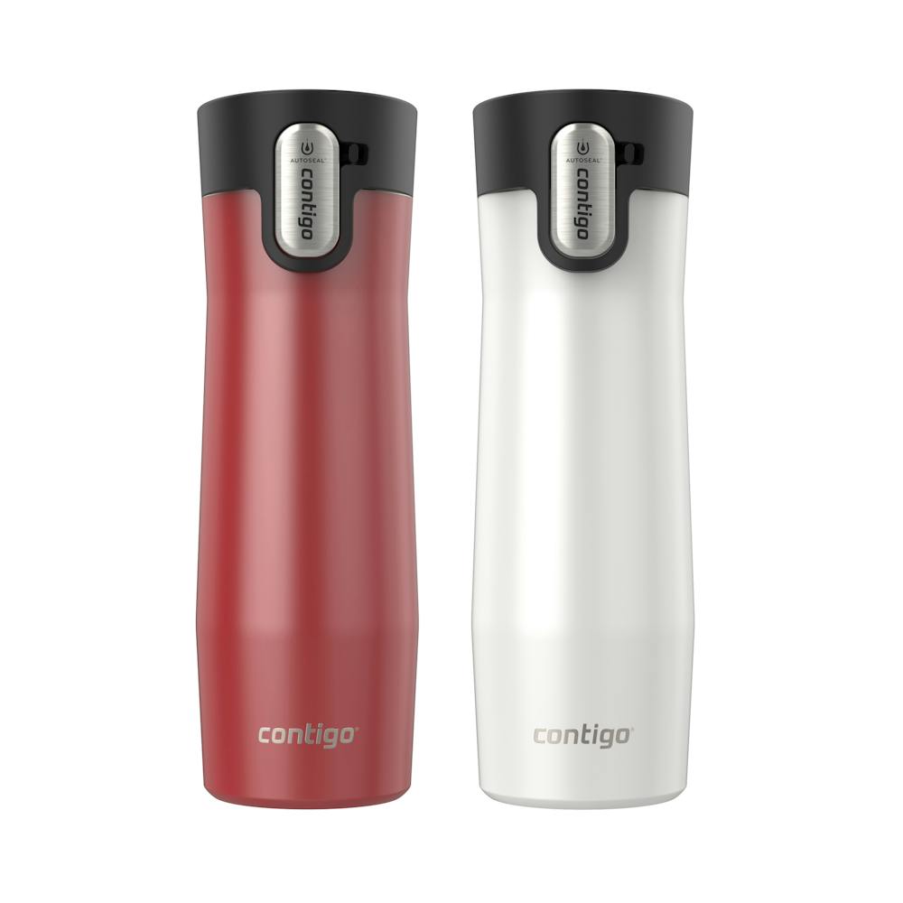 Contigo® AUTOSEAL® West Loop Vacuum-Insulated Stainless Steel Travel Mug with Easy-Clean Lid, 20 oz, 2-Pack ·A